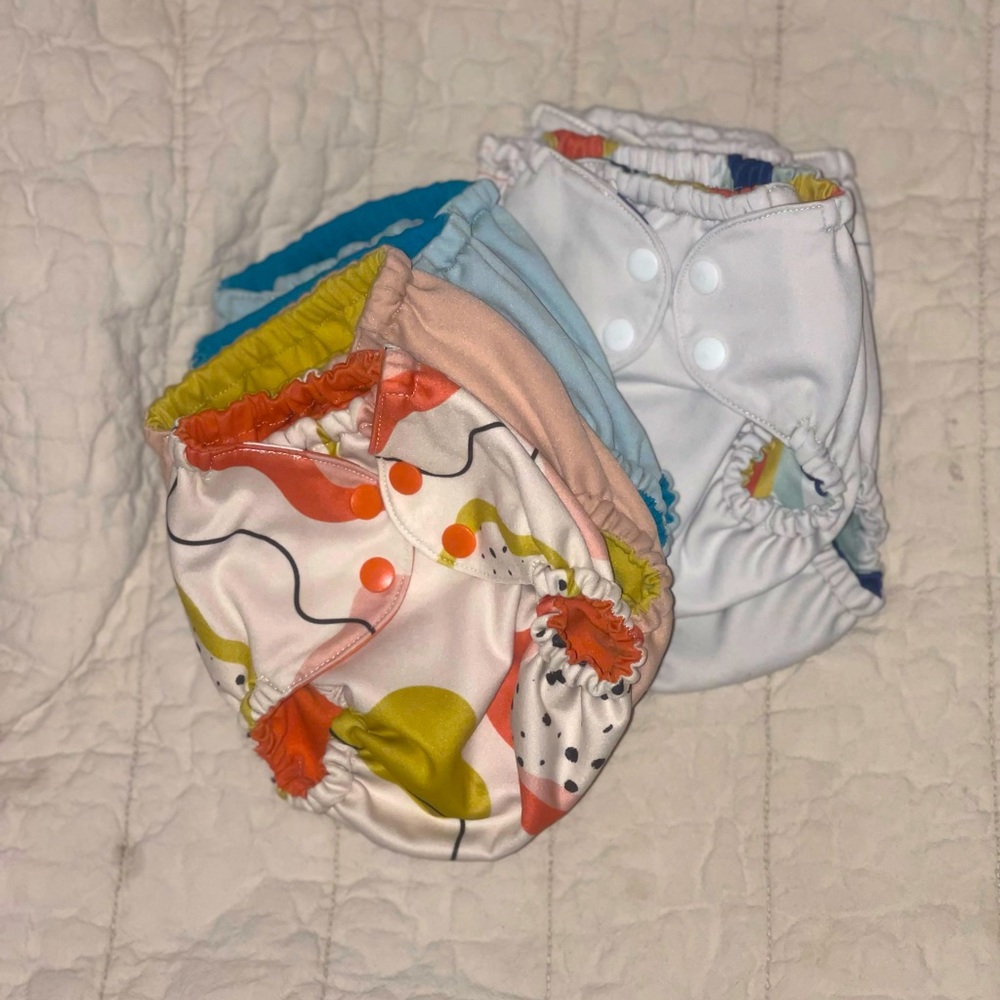 8 used outer shells for Esembly diaper cloth diaper kit